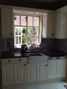 Limed Oak kitchen now hand painted Wilmslow