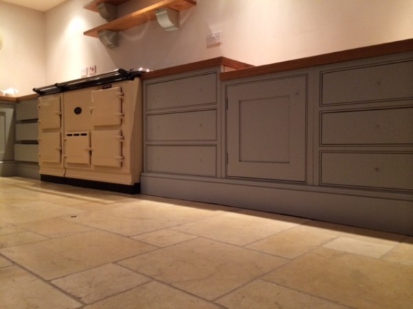 Hand painted kitchen Edgeworth using Fired Earth