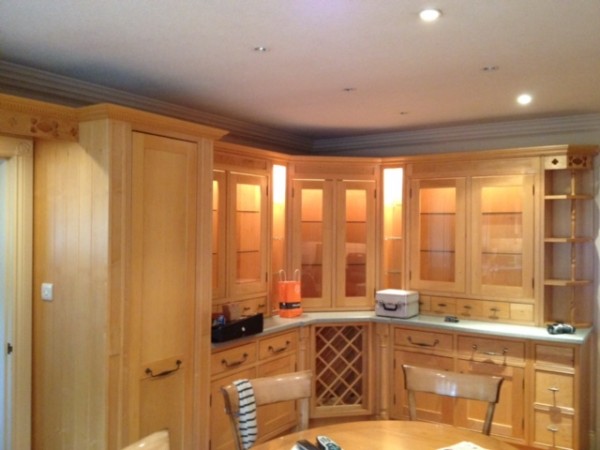 Maple Painted kitchen Bolton, gets hand painted