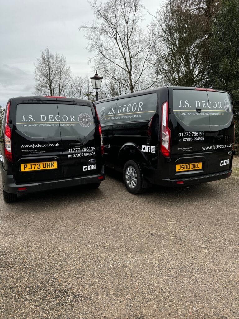 Spray painted kitchens