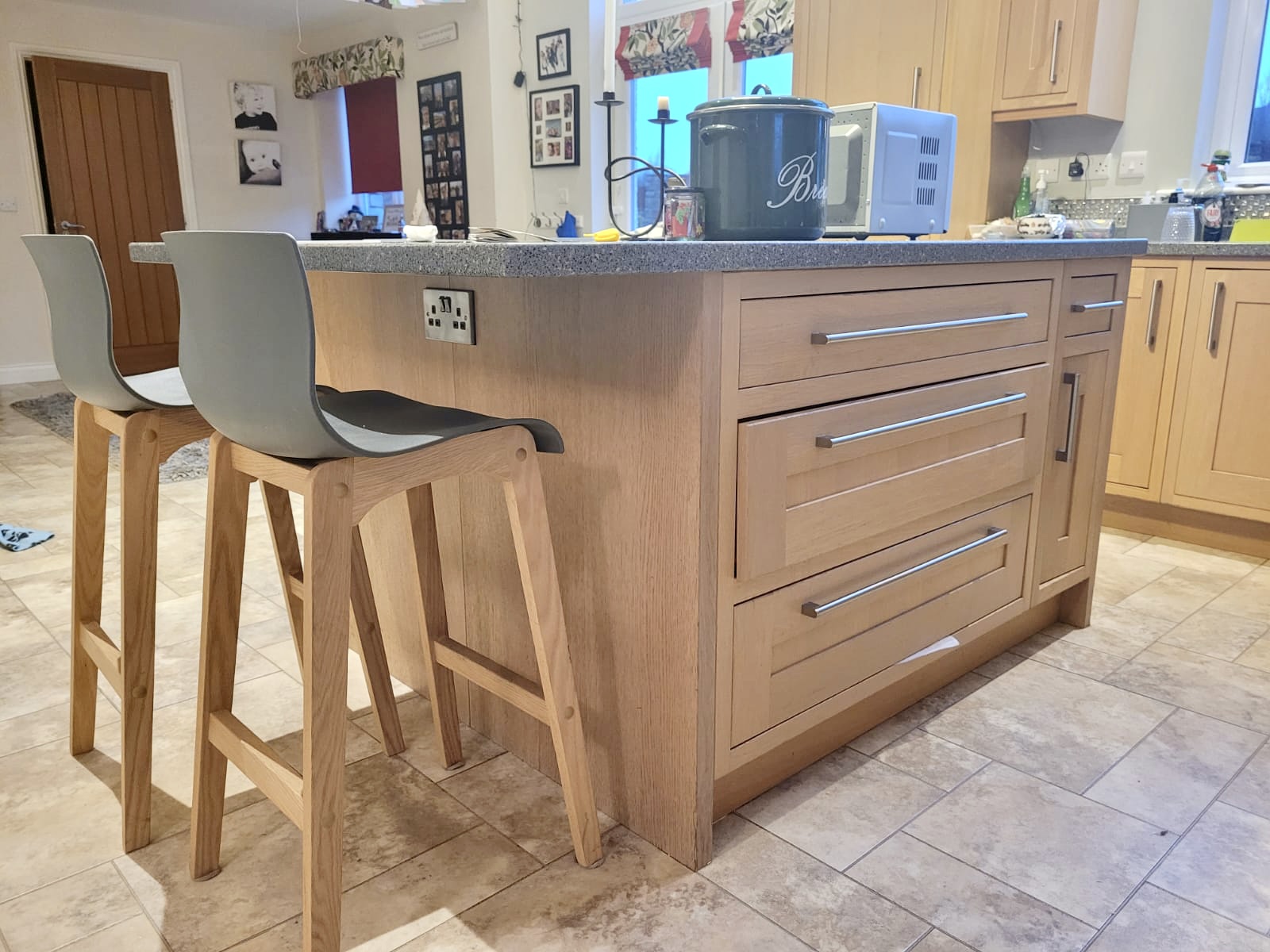 Oak kitchen repainting Caton Lancaster